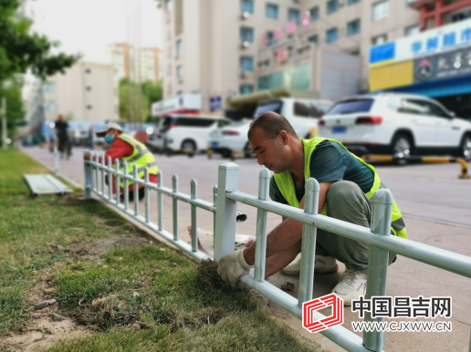 KK体育昌吉市为城区绿化带安装护栏 让城市绿地不再“伤痕累累”(图1)